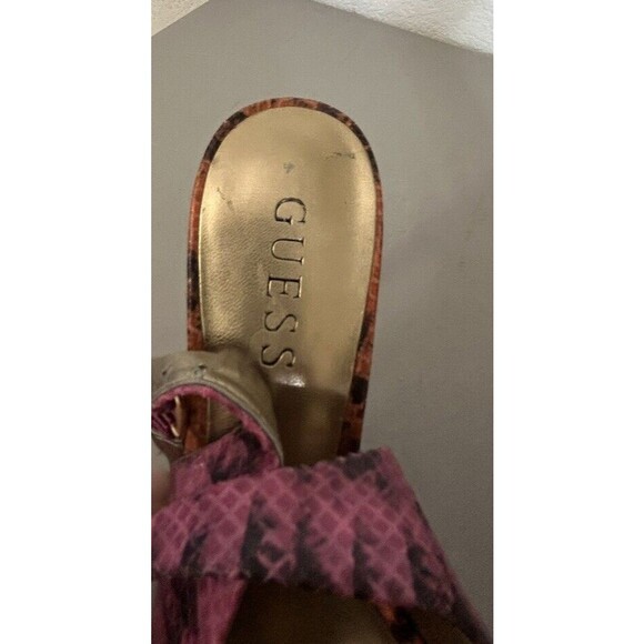 Guess Multicolored Vinyl Stiletto Snake Skin High Heels Shoes Dress Size 6.5 M - Picture 5 of 7